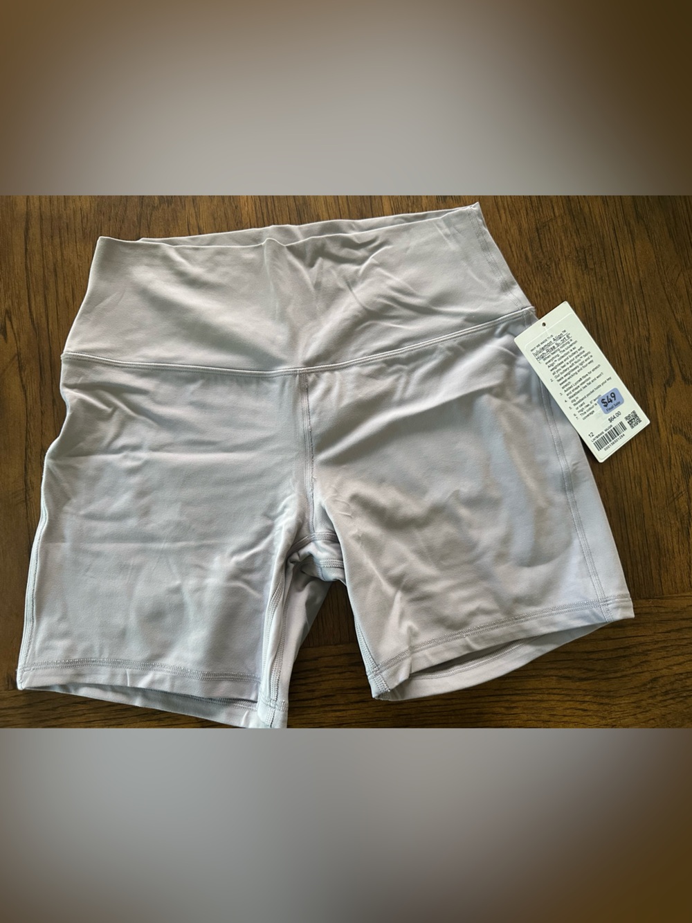 lululemon athletica Light Gray/Purple Align 6” High Rise Short